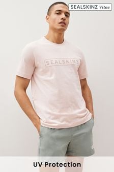 Rosa - Sealskinz Litcham T-Shirt mit UV-Schutz und Logo (N05662) | 90 €