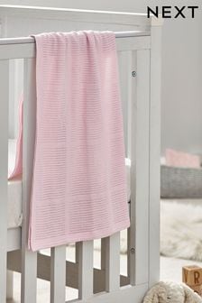 Pink Baby 100% Cotton Cellular Blanket (N05720) | €15