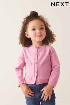 粉色 - 毛球開襟毛衣 (3個月至10歲) (N05828) | NT$490 - NT$620