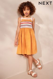 Yellow Crochet Dress (3-16yrs) (N05868) | €32 - €39
