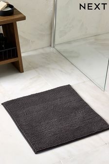 Dark Charcoal Grey Bobble Shower Bath Mat
