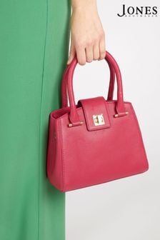 Jones Bootmaker Pink Whimsy Leather Top Handle Tote Bag