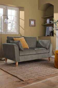 Fine Chenille Dark Sage Green Emory Compact 2 Seater 'Sofa In A Box' (N06378) | €570