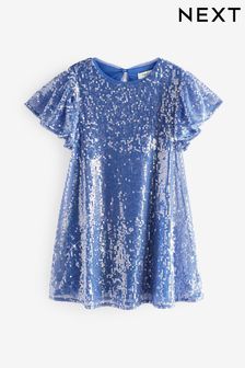 Cobalt Blue Sequin Dress (3-16yrs) (N06426) | $51 - $63