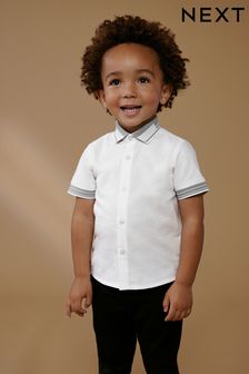 白色 - 滾邊襯衫 (3個月至7歲) (N06596) | NT$530 - NT$620