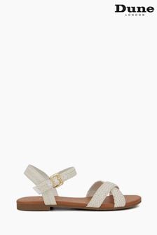 Dune London Lalisa Braided Strap White Sandals (N06660) | 101 €