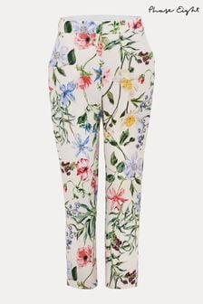 Phase Eight Natural Ulrica Floral Cigarette Trousers (N06749) | €72