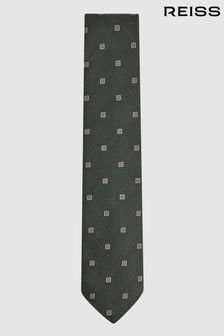 Reiss Olive Green Panarea Silk Medallion Tie (N06864) | 89 €