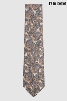 Reiss Ivory/Blue Pantelleria Silk Paisley Tie (N06871) | 104 €