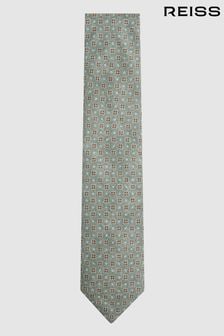 Reiss Light Green Venice Silk Medallion Tie (N06888) | 104 €