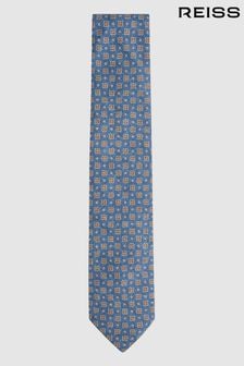 Reiss Airforce Blue Melange Venice Silk Medallion Tie (N06889) | 104 €