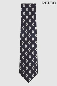 Reiss Midnight Burano Silk Diamond Tie (N06893) | OMR51
