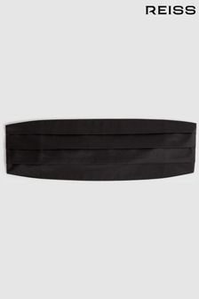 أسود - حزام قماش رسمي حرير Cameron من Reiss (N06895) | 490 د.إ
