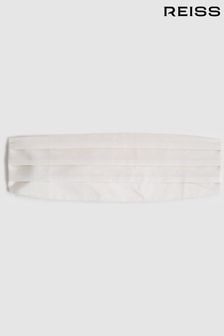 أبيض عاجي - حزام قماش رسمي حرير Cameron من Reiss (N06896) | 490 د.إ