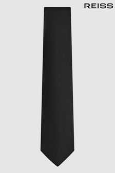 Reiss Black Ponza Silk Textured Tie (N06897) | AED490