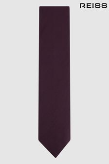 Reiss Dark Plum Molat Twill Wool Tie (N06898) | kr753