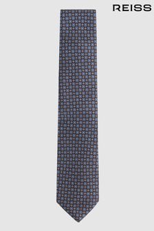 Cravate Reiss Erasmo en soie à imprimé médaillon (N06905) | €80
