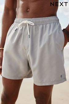 Ice Grey Palm Logo Essential Swim Shorts (N06963) | 74 QAR