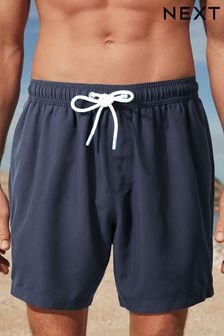 Navy Plain Basic Swim Shorts (N06966) | $26