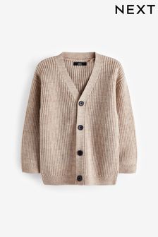 Neutral Knitted Ribbed Cardigan (3-16yrs) (N07011) | ￥3,120 - ￥3,990