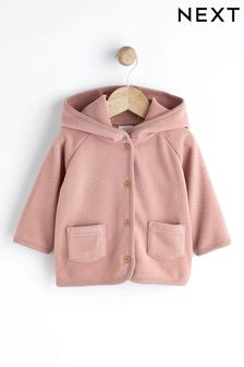 Pink Hooded Cosy Fleece Baby Jacket (0mths-2yrs) (N07016) | €15 - €17