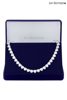 Jon Richard Silver Cubic Zirconia Heart Allway Necklace - Gift Boxed (N07128) | €42