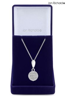 Jon Richard Silver Cubic Zirconia Pave Orb Necklace - Gift Boxed (N07132) | €16