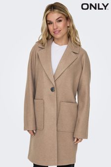 Коричневый - Легкое пальто с карманами спереди Only (N07183) | €37