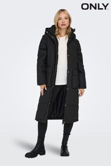 ONLY Black Longline 2-In-1 Water Repellent Padded Coat and Gilet (N07185) | €49