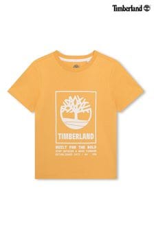 Timberland Yellow Graphic Logo Short Sleeve T-Shirt