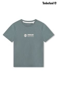 Timberland Blue Logo Short Sleeve T-Shirt (N07197) | AED111 - AED166