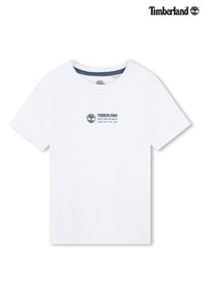 Timberland Logo Short Sleeve White T-Shirt