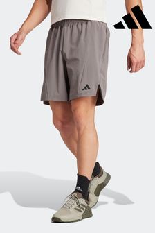 بني - Adidas Designed For Training Workout Shorts (N07246) | 223 ر.س