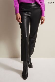 Phase Eight Faux Leather Marielle Cropped Trousers (N07284) | ‏427 ‏₪
