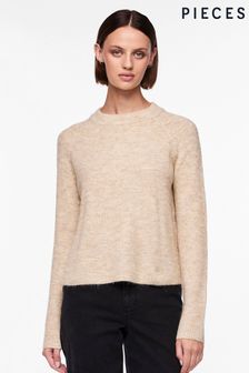 PIECES High Neck Soft Touch Jumper With Wool Blend