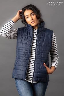 Lakeland Leather Blue Angelina Quilted Gilet