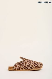 Brakeburn Natural Animal Print Slippers (N07421) | €49