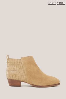 White Stuff Natural Willow Leather Ankle Boots (N07424) | Kč3,135