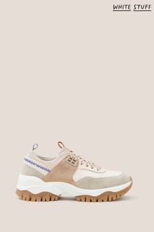 White Stuff Chunky Suede Mix Trainers