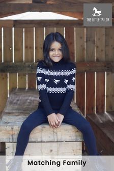 黑色 - The Little Tailor童裝Cream色修身剪裁滑雪設計針織聖誕套衫 (N07653) | HK$360