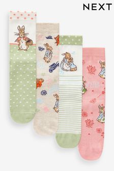 Pink/Green Peter Rabbit and Friends Ankle Socks 4 Pack (N07678) | €10