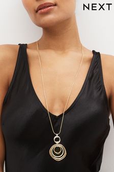 Tono dorado/tono plateado - Collar largo con varios círculos mixtos (N07745) | 19 €