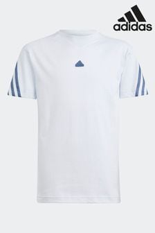 adidas White Chrome Sportswear Future Icons 3-Stripes T-Shirt (N07862) | NT$840