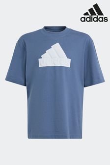 Синий - Футболка из пике с логотипом Adidas Sportswear Future Icons (N07874) | €27