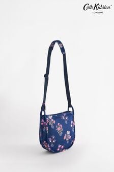 Cath Kidston Navy Floral Bunches Large Curved Messenger Bag (N07883) | $96