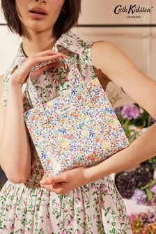 Cath Kidston Blue/Yellow Ditsy Floral Cath Kidston Small Coated Book Bag (N07925) | $24