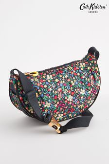 Cath Kidston Black Ditsy Floral Round Mini Shoulder Bag (N07937) | $99