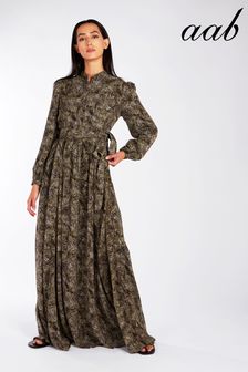 فستان ماكسي خريفي مزركش من Aab (N07947) | 48 ر.ع