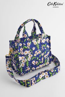 Cath Kidston Navy Floral Mini Bonded Cross Body Tote Bag (N07988) | AED333