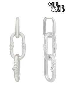 Bibi Bijoux Silver Tone 'Courage' Chunky Chain Earrings (N09082) | HK$257